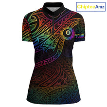 Load image into Gallery viewer, Colorful Rainbow Tribal Billiard Jersey For Women 8 Ball Billiard Uniform Billiard Team Shirts NYN2922