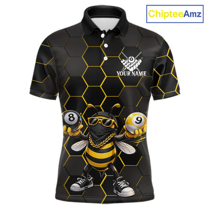 Hexagon Funny Thief-Bee 8 Ball And 9 Ball Men Billiard Pool Jersey Custom Billiard Team Appeal NYN2760