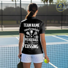 Load image into Gallery viewer, Custom Black-White Caro Pickleball Ball League Jerseys Women Pickleball Paddle Team Shirts NYN2145