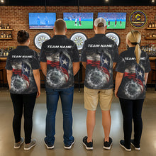 Load image into Gallery viewer, Custom Texas Flag Tornado White Thunder Darts Men Polo &amp; 1/4-Zip Shirts Dart Team Jerseys NYN2808