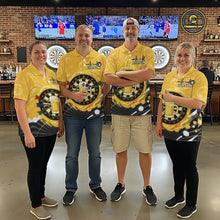 Load image into Gallery viewer, Personalized Play Darts And Cheer Beers Women Darts Polo Shirts Funny Dart League Jerseys NYN2184