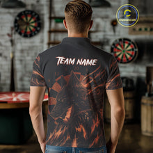 Load image into Gallery viewer, Custom Black-Orange Wolf Grunge Dart Jersey For Men Horror Grunge Dart Team Jerseys NYN1404