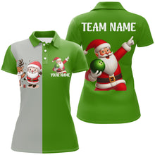 Load image into Gallery viewer, Custom Christmas Bowling Team Shirts Multicolor Polo Bowling Jersey for Women QZT487