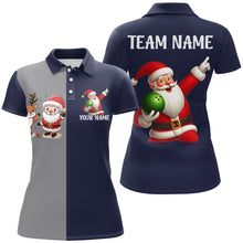 Load image into Gallery viewer, Custom Christmas Bowling Team Shirts Multicolor Polo Bowling Jersey for Women QZT487