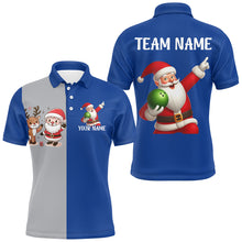 Load image into Gallery viewer, Custom Christmas Bowling Team Shirts Multicolor Polo Bowling Jersey for Men QZT487