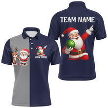 Load image into Gallery viewer, Custom Christmas Bowling Team Shirts Multicolor Polo Bowling Jersey for Men QZT487