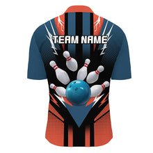 Load image into Gallery viewer, Personalized Bowling Shirt 1/4 Zip Bowling Shirt for Men Bowling Team League QZT280