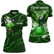 Load image into Gallery viewer, Personalized Women 1/4 Zip Eagle Bowling Shirts Bowling Team League QZT437