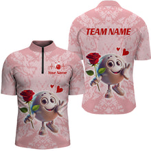 Load image into Gallery viewer, Custom Bowling Shirt for Couples 1/4 Zip Bowling Shirts Sympathy Shirt for Men Women QZT610