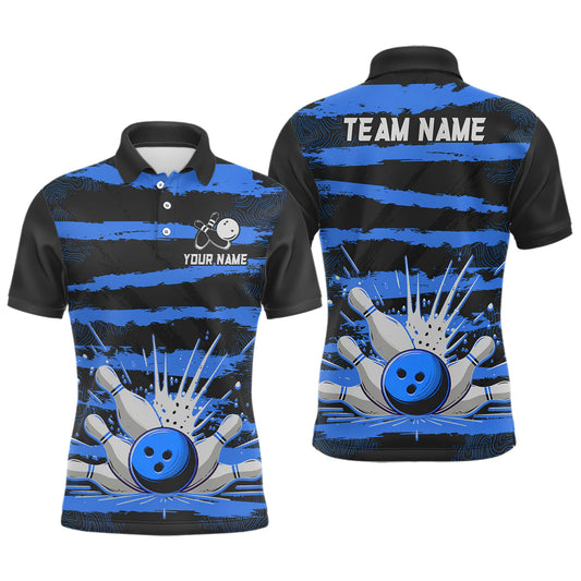 Men Camo Bowling Shirts Polo Custom Bowling Team Jersey League Multicolor QZT472