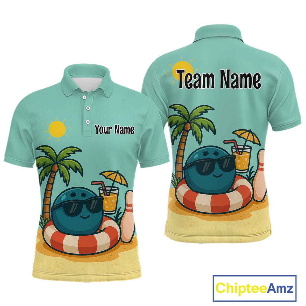 Summer Funny Bowling Jersey for Men and Women Custom Polo Bowling Shirt Bowling League Team Outfit QZT696