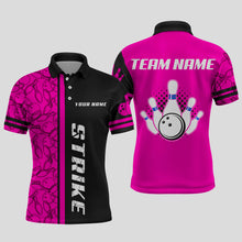 Load image into Gallery viewer, Custom Bowling Shirt for Men Bowling Jersey Bowling Team League Polo &amp; Quarter-Zip Shirt QZT100