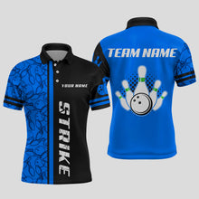 Load image into Gallery viewer, Custom Bowling Shirt for Men Bowling Jersey Bowling Team League Polo &amp; Quarter-Zip Shirt QZT100