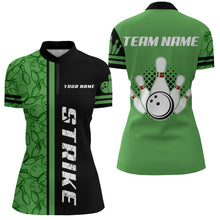 Load image into Gallery viewer, Custom Bowling Shirt for Women Bowling Jersey Bowling Team League Quarter-Zip Shirt QZT100