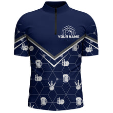 Load image into Gallery viewer, Personalized Camo 1/4 Zip Shirt Bowling Shirt for Men Custom Bowling Jersey Bowling Team League QZT253
