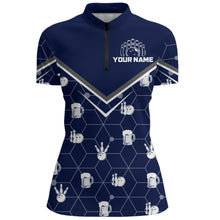 Load image into Gallery viewer, Personalized Camo 1/4 Zip Shirt Bowling Shirt for Women Custom Bowling Jersey Bowling Team League QZT253