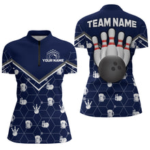 Load image into Gallery viewer, Personalized Camo 1/4 Zip Shirt Bowling Shirt for Women Custom Bowling Jersey Bowling Team League QZT253