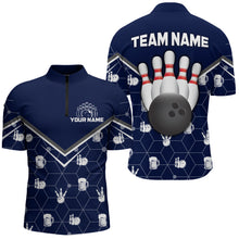 Load image into Gallery viewer, Personalized Camo 1/4 Zip Shirt Bowling Shirt for Men Custom Bowling Jersey Bowling Team League QZT253