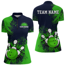 Load image into Gallery viewer, Personalized Women&#39;s Bowling Shirts Bowling Jersey Quarter Zip Bowling Performance QZT497