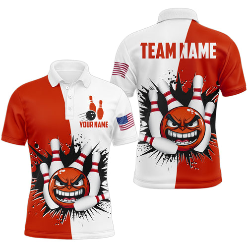 Personalized Funny Bowling Shirts for Men Polo Bowling Team Jersey QZT414