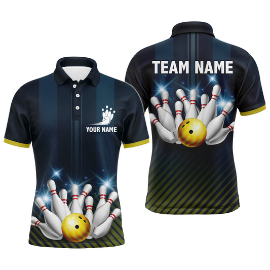 Personalized Bowling Shirt for Men Custom Bowling Jersey Bowling Team League Polo Shirt QZT211