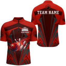 Load image into Gallery viewer, Personalized Bowling Shirts for Men 1/4 Zip Bowling Jersey Bowling Uniform QZT428