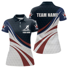 Load image into Gallery viewer, Personalized Red Blue &amp; White Bowling Shirt Patriotic Polo Bowling Jersey for Men &amp; Women QZT677