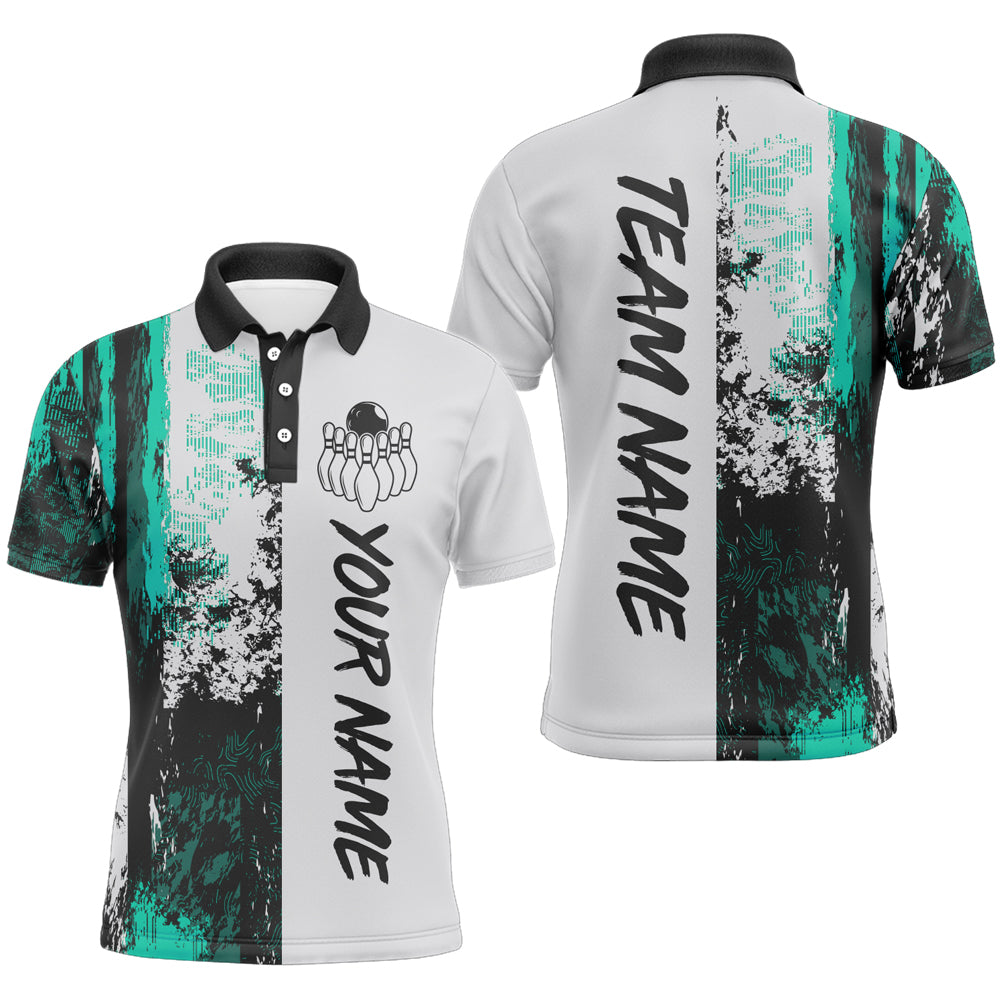 Camo 3D Bowling Shirts Men Custom Bowling Team Jersey Polo Multicolor QZT469