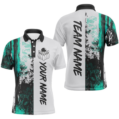Camo 3D Bowling Shirts Men Custom Bowling Team Jersey Polo Multicolor QZT469