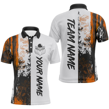 Camo 3D Bowling Shirts Men Custom Bowling Team Jersey Polo Multicolor QZT469