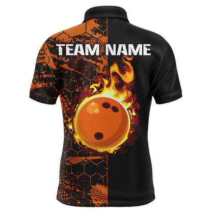 Bowling Polo Shirt Bowling Jersey for Men Bowling Team League QZT287
