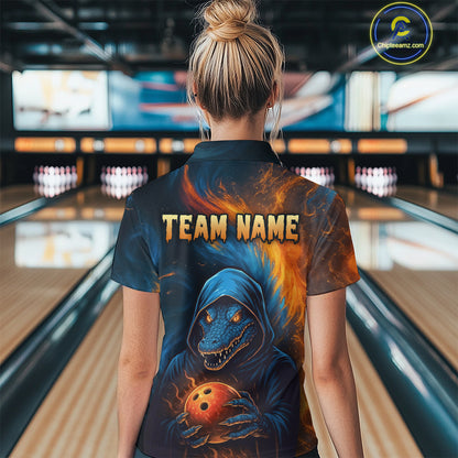 Custom Alligator Bowling Team Shirt Unisex Bowling Jersey for Women Polo & 1/4-Zip QZT754