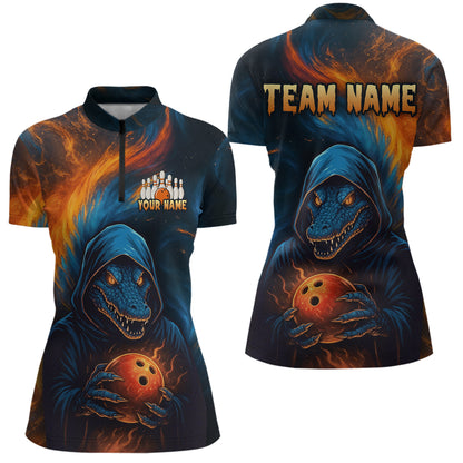 Custom Alligator Bowling Team Shirt Unisex Bowling Jersey for Women Polo & 1/4-Zip QZT754