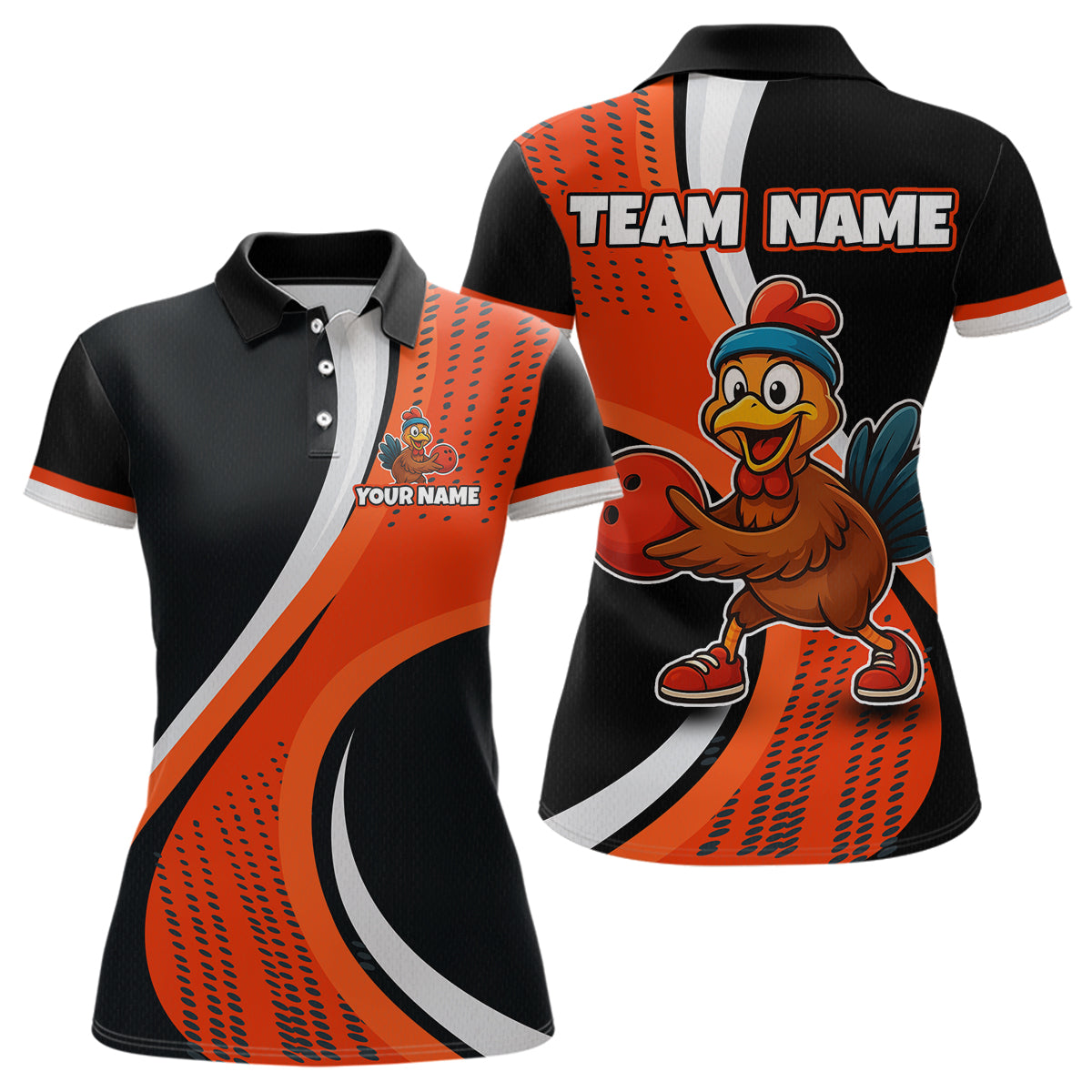 Custom Funny Turkey Bowling Team Shirt Unisex for Women Polo & Quarter-Zip Bowling Outfit QZT756