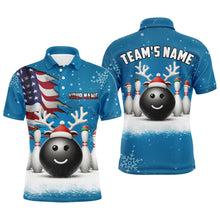 Load image into Gallery viewer, Custom Christmas Bowling Team Shirts Multicolor Polo Bowling Jersey for Men QZT485