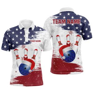 Personalized 3D bowling Shirts for Men Christmas Bowling Jersey Polo Bowling Gifts QZT486