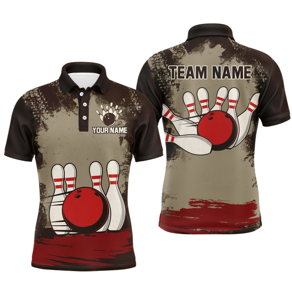 Personalized Bowling Team Shirts Multicolor Men's Bowling Shirt Polo Bowling Gifts QZT490