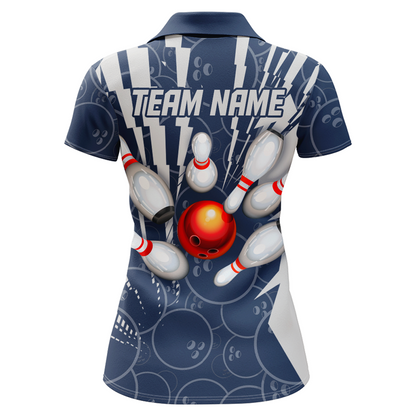 Custom Bowling Shirt Bowling Jersey for Women Bowling Team League Polo Shirt QZT252