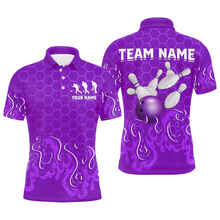 Load image into Gallery viewer, Personalized Polo Shirt for Bowlers, Bowling Shirt for Men Bowling Team League QZT406