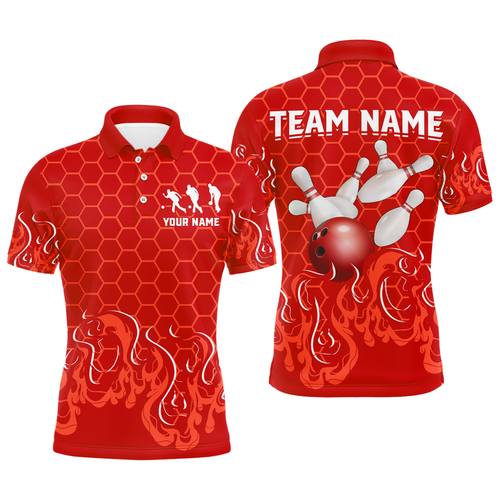 Personalized Polo Shirt for Bowlers, Bowling Shirt for Men Bowling Team League QZT406