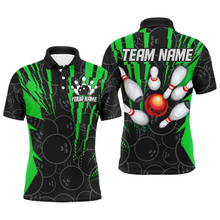 Load image into Gallery viewer, Custom Bowling Shirts Camo Bowling Jersey Polo Shirt for Men QZT415