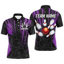 Load image into Gallery viewer, Custom Bowling Shirts Camo Bowling Jersey Polo Shirt for Men QZT415