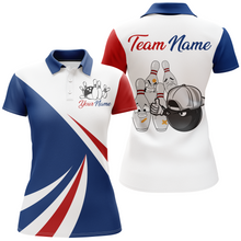 Load image into Gallery viewer, Bowling Shirts Camo US Flag Bowling Polo Bowling Team League for Women QZT416