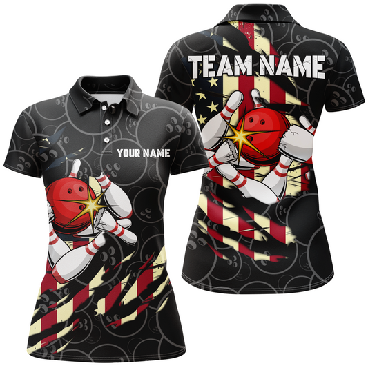 Personalized Bowling Shirts for Women Polo Bowling Jersey American Bowling QZT438