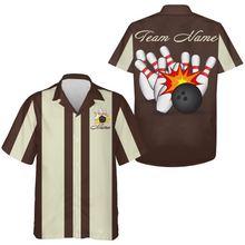 Load image into Gallery viewer, Multicolor Bowling Hawaiian Shirts Personalized Bowling Jersey with Name QZT214
