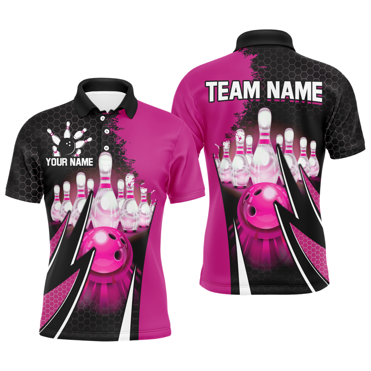 Personalized Bowling Shirts for Men Bowling Team Jersey Polo Bowling Shirt QZT440