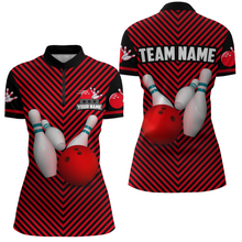 Load image into Gallery viewer, Personalized Bowling Shirt for Women Quarter-Zip Bowling Jersey Bowling Team League QZT239
