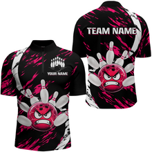 Load image into Gallery viewer, Men's Bowling Shirt Custom Bowling Jersey Quarter Zip Bowling Multicolor Team Shirts QZT483