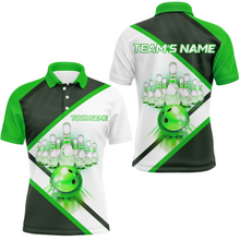 Load image into Gallery viewer, Custom Bowling Shirt for Men, Personalized Bowling Jersey, Men's Bowling Polo Shirt QZT41