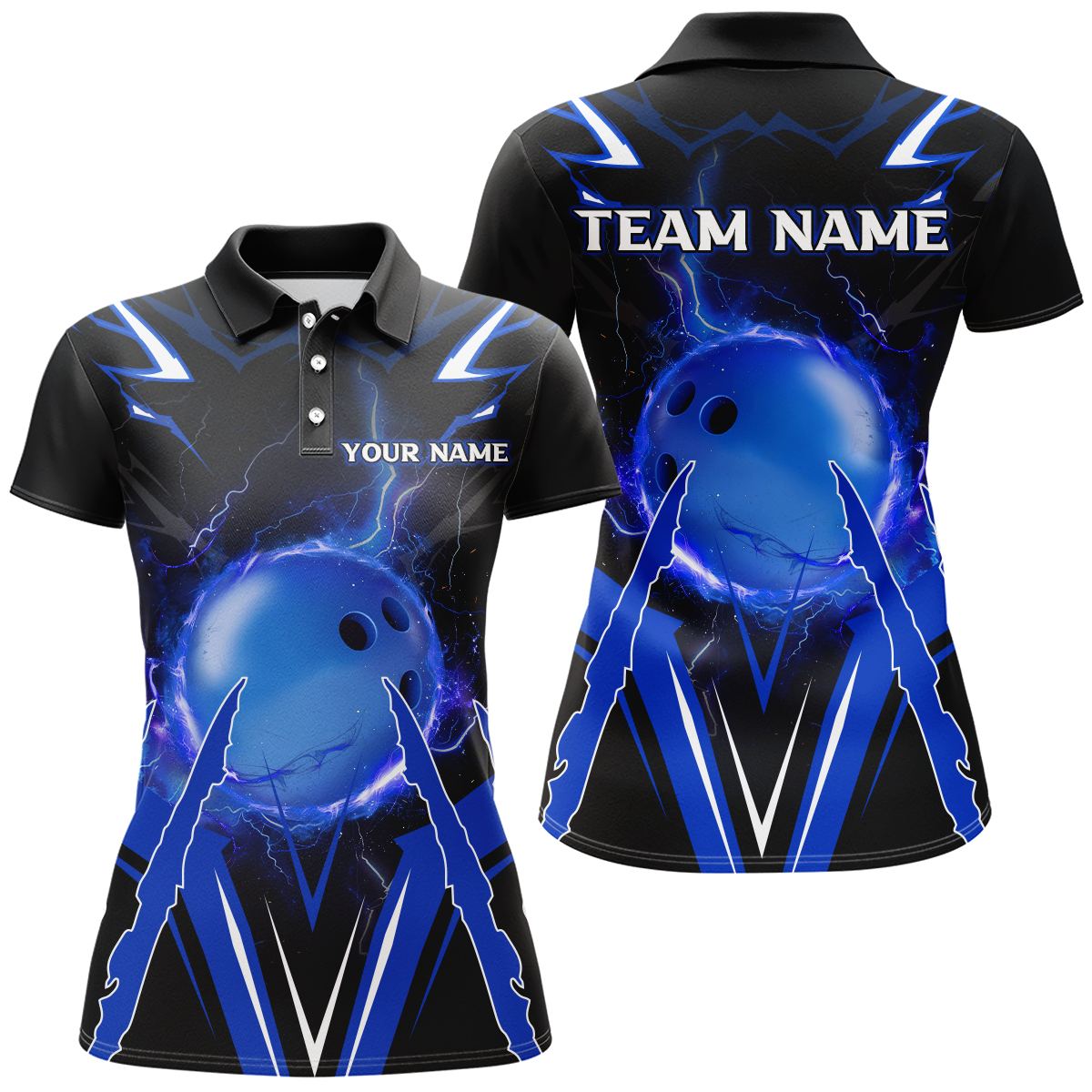 Personalized Bowling Team Shirts for Women Polo Bowling Shirt Multicolor QZT455